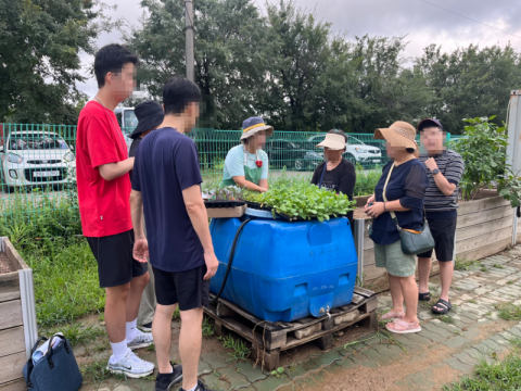 8월 텃밭 교실 활동 사진